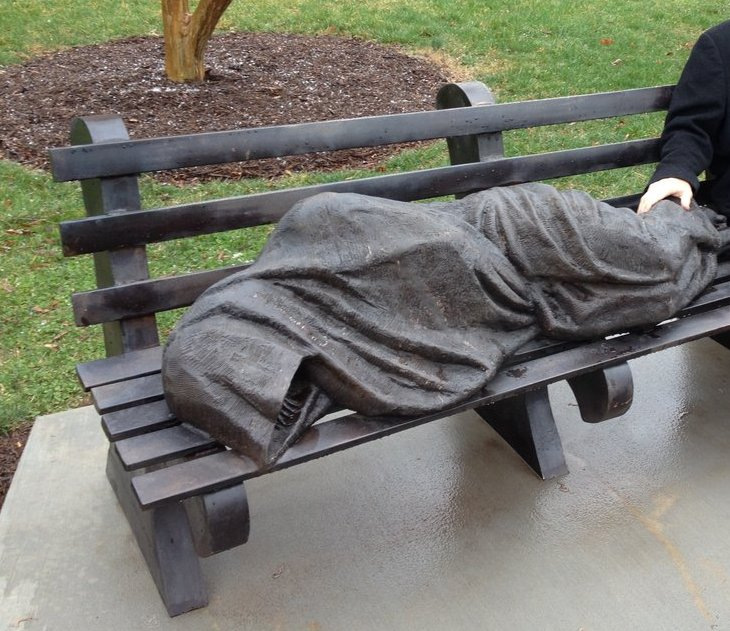 Sculpture: Jesus the Homeless