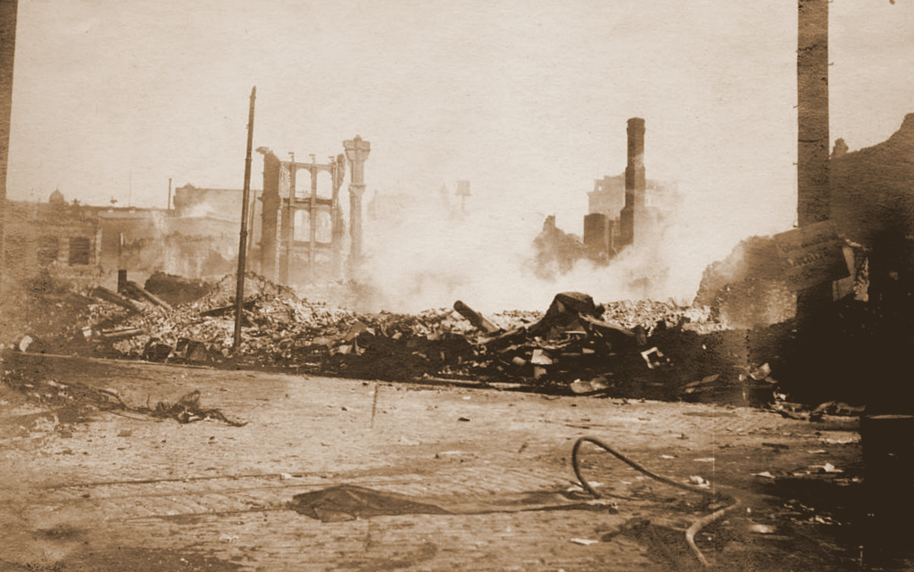 Baltimore Fire 1904, Hopkins Place in Ruins